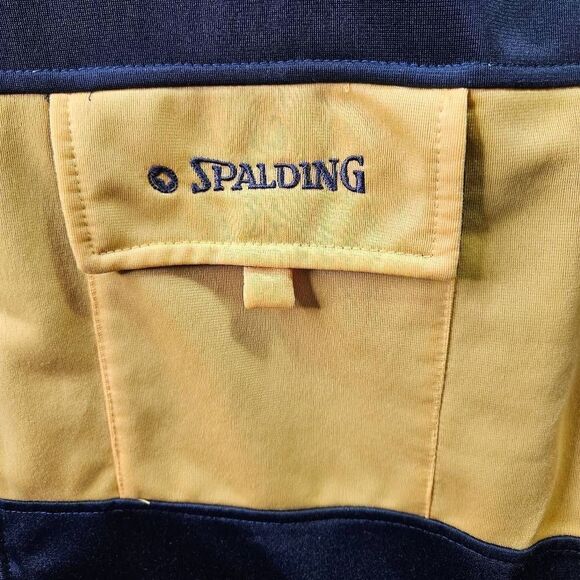 Vtg Spalding Athletic Apparel Vest Mens XL Blue Full Zip Basketball Sportswear - Picture 3 of 9